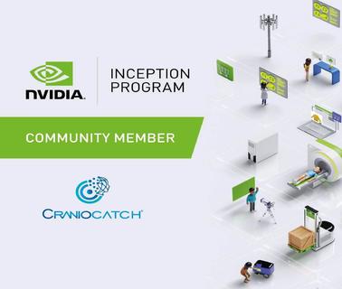 Diş hekimliği yapay zeka alanında Craniocatch Nvidia programına katılımını aktaran bir görsel